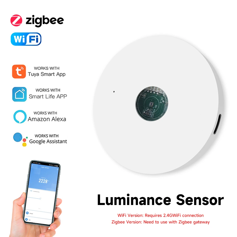 Home Automation Ideas - Tuya-Sensor de luz WiFi/ZigBee, Sensor de