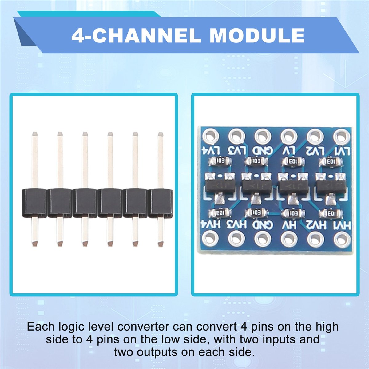 Level Shifter 3.3V - AT42 - Módulo convertidor de nivel