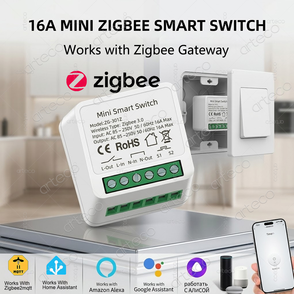 Diy Home Automation Hub - Mini Interruptor Inteligente Zigbee 3.0 de