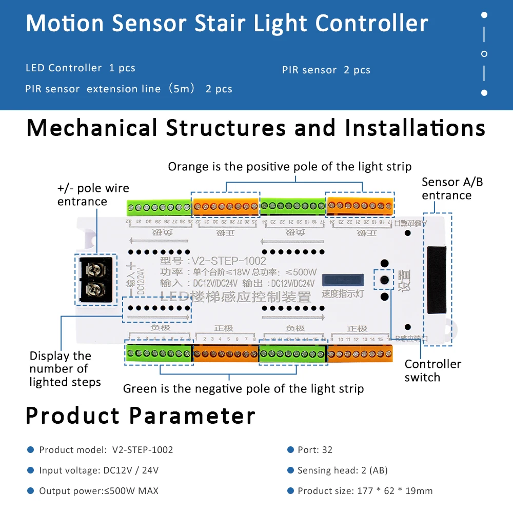 Controlador de Sensor de movim - Motion Sensor Pir Wired reseña y precio