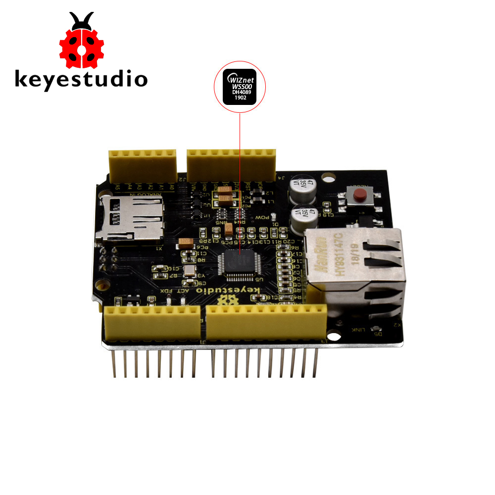 Keyestudio W5500 Ethernet Shie - Ethernet Module W5500 reseña y precio