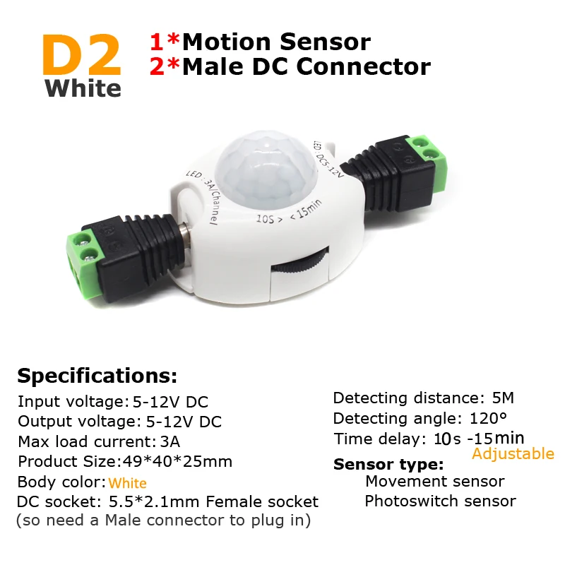 Interruptor de Sensor de movim - Motion Sensor Pir Wired reseña y precio